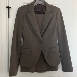 Express Grey-Brown Skirt Suit Size 2